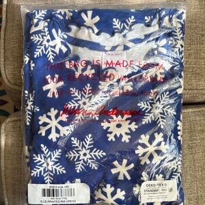 Snowflake ❄️ print ribbed dress